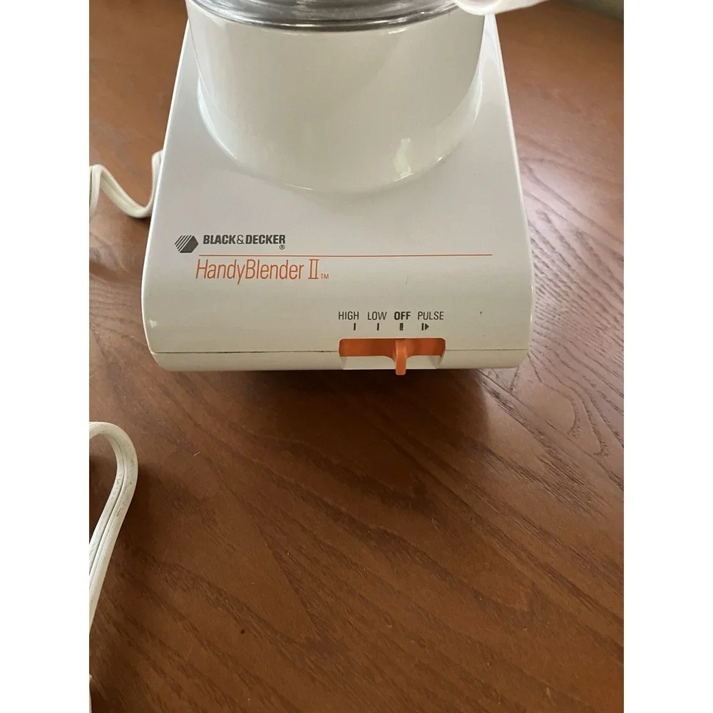 Vintage Black And Decker Handy Blender II white 3 Speed Tested Working